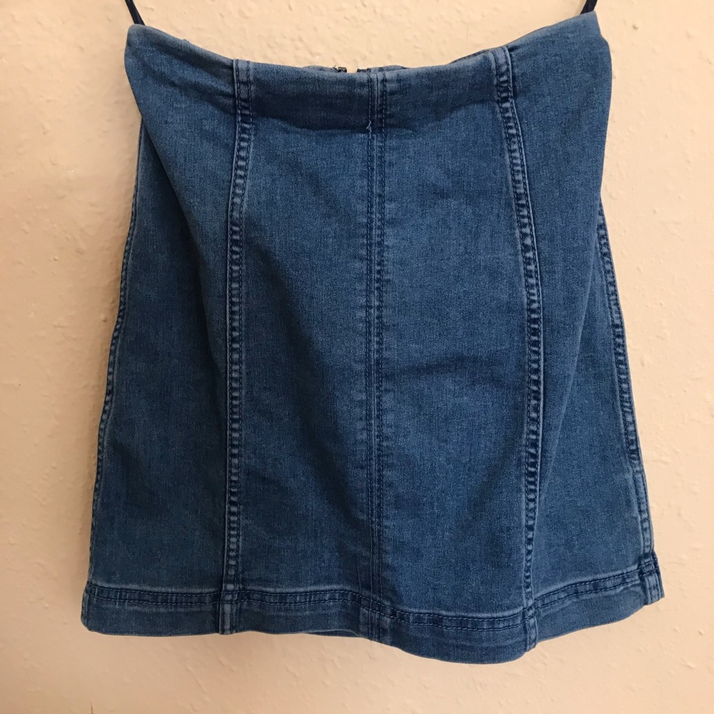Free people denim skirt